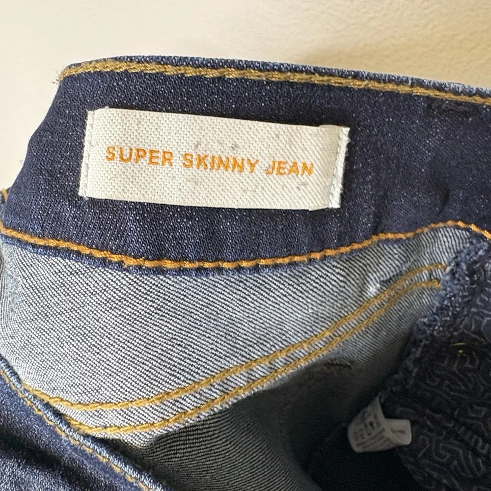 Tory Burch Women's Size 25 Super Skinny Low Rise‎ Dark Wash Jeans Designer